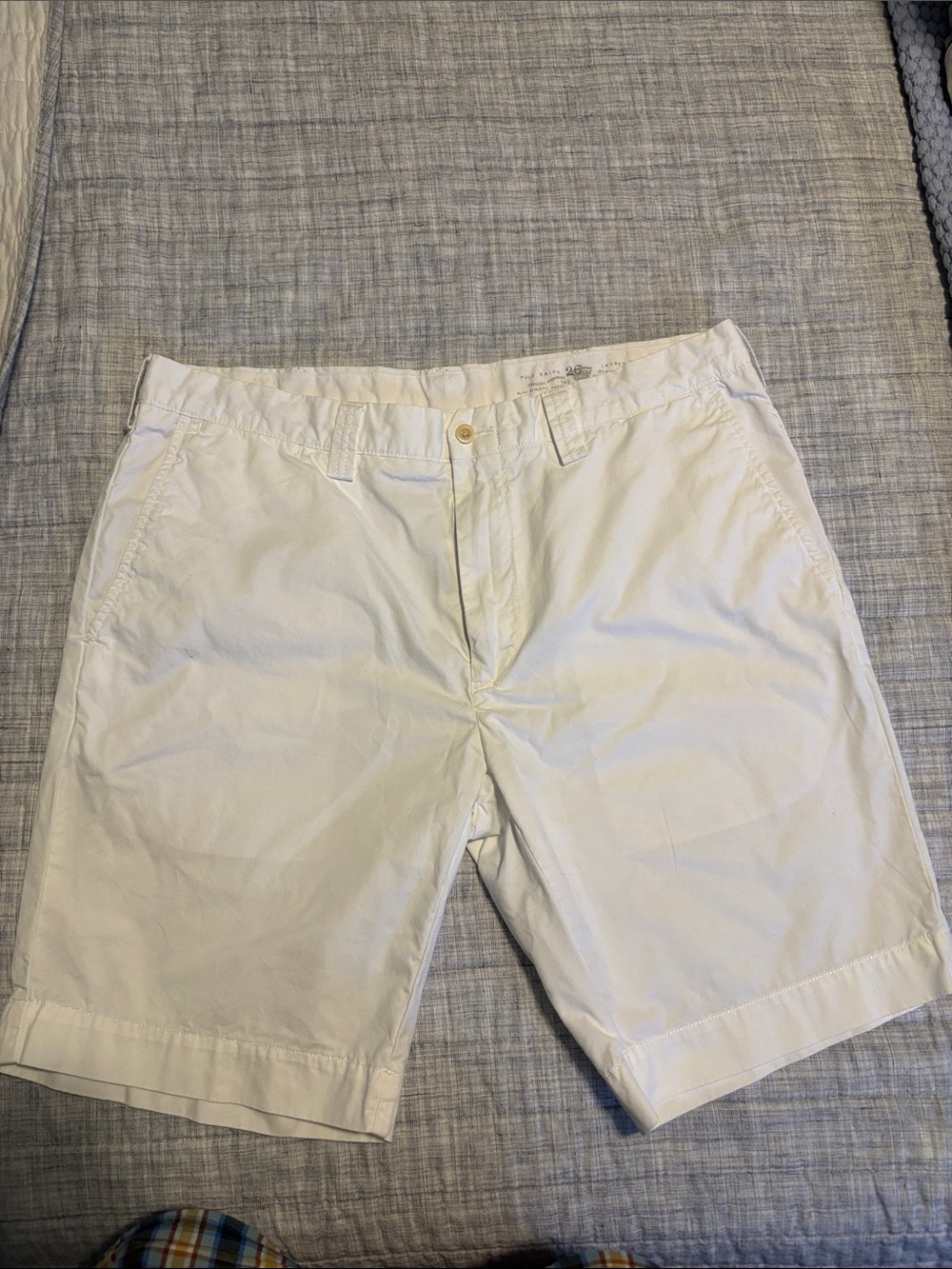 Polo by Ralph Lauren White Flat-Front Chino Shorts
